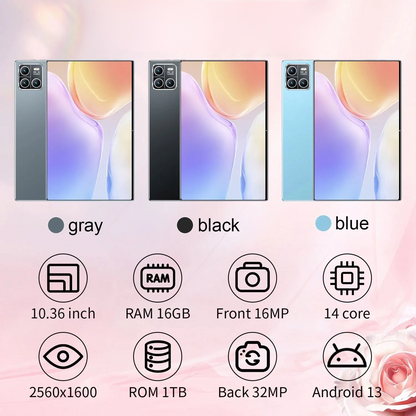 Pad 13 Pro – 10.36” Android 14 Tablet | Snapdragon 8 Gen 2 | 16GB + 1TB | 5G | 4K Display | 20000mAh