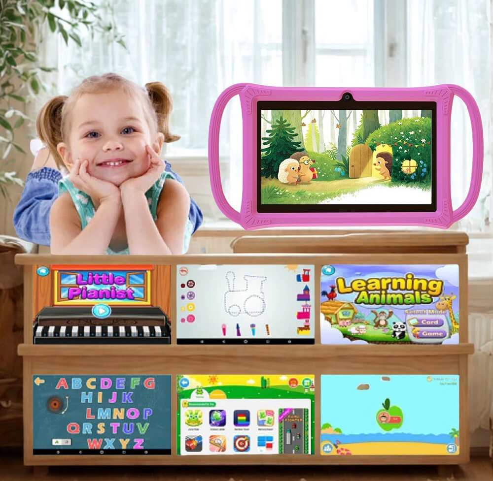 Mini 7” Kids Tablet K8 – 2025 Android 9.0, 4GB RAM, 64GB Storage, Quad-Core, 5G WiFi