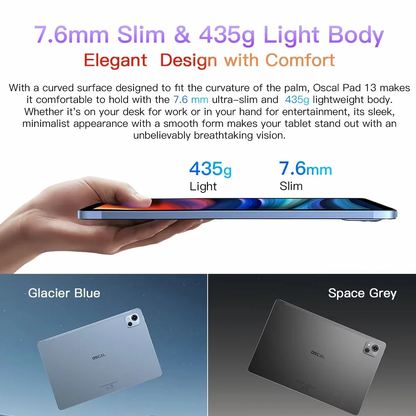 OSCAL Pad 13 Android 12 Tablet – 10.1” FHD Display, Octa-Core T606, 8GB RAM + 256GB ROM, Dual 4G LTE, 7680mAh Battery