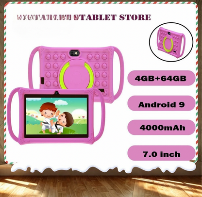 Mini 7” Kids Tablet K8 – 2025 Android 9.0, 4GB RAM, 64GB Storage, Quad-Core, 5G WiFi